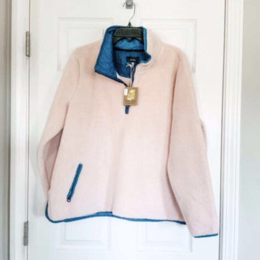 NWT Joules Linley Ice Pink 1/2 Zip Fleece Pullover - Size 14 US - Picture 10 of 10